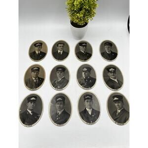 Lot 12 RPPC Cleveland Railway Employees Oval Real Photo Postcards 1900s Uniform
